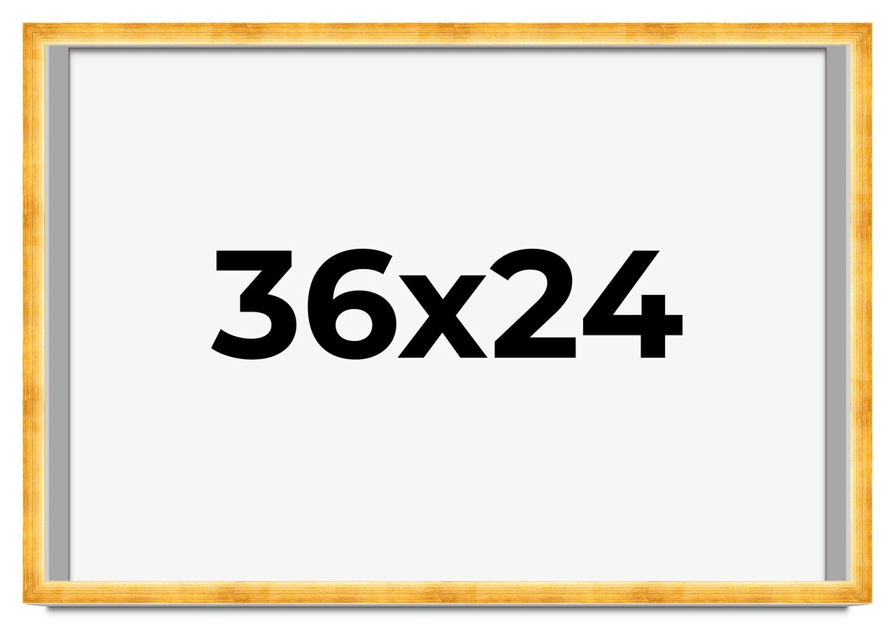 24x36 Minimalist Shadow Box Picture Frame with UV-Resistant Acrylic & Acid Free Backing, Available in 5 Finishes - Black, Brown, Gold, Silver, White